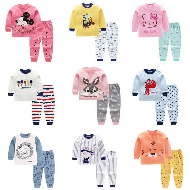 Newborn Baby Clothes Set Cotton Boys Girls Clothes TOP+Pant  2PCS Cartoon Baby Boy Clothes Unisex Kids Clothing Sets A0004