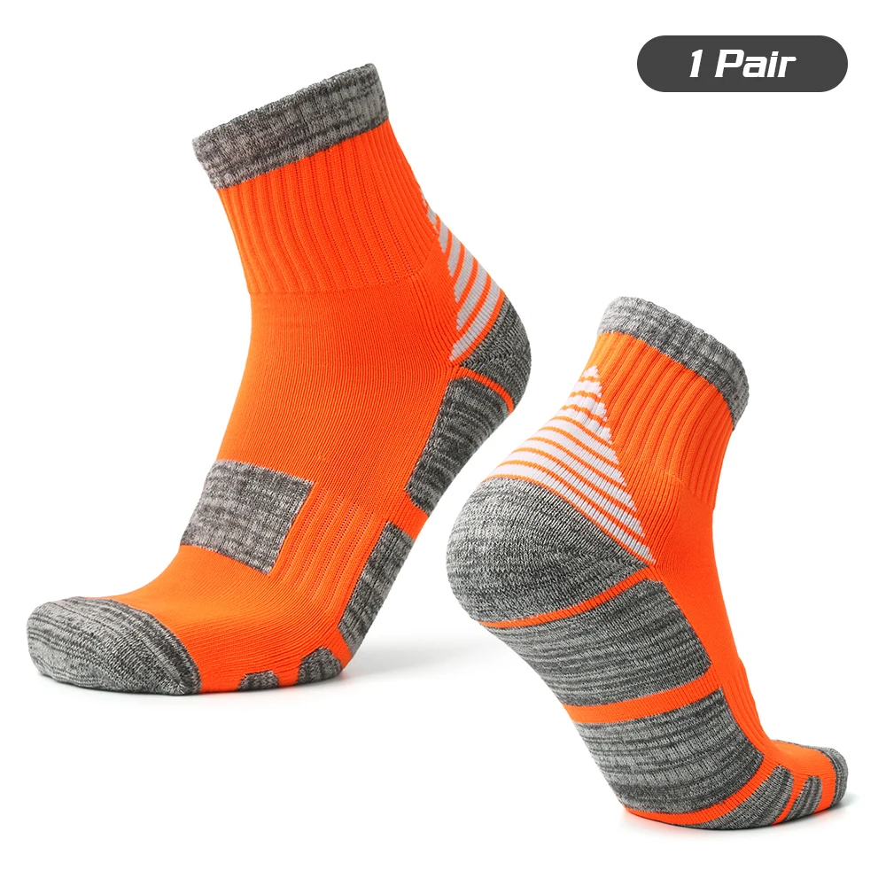 orange 1 pair Профессиональные велосипедные спортивные носки спортивные противоскользящие носки спортивные носки экипажа Баскетбол Футбол велосипеды носки для бега - Цвет: orange 1 pair