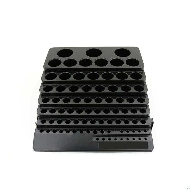 Black Drill Bit Storage Box Milling Cutter Drill Finishing Holder Organizer Case tool chest trolley