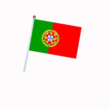 

Cheap 50pcs Portugal Flag the hand national flag with Pole 14X21CM hand flag flying hand national flag with Pole Handing flag