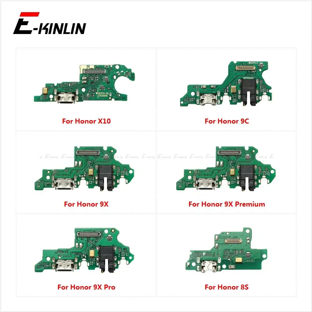

USB Charging Charger Dock Port Board With Microphone Mic Flex Cable For HuaWei Honor 8S 9C 9A 9S 9X Pro Premium 10X Lite