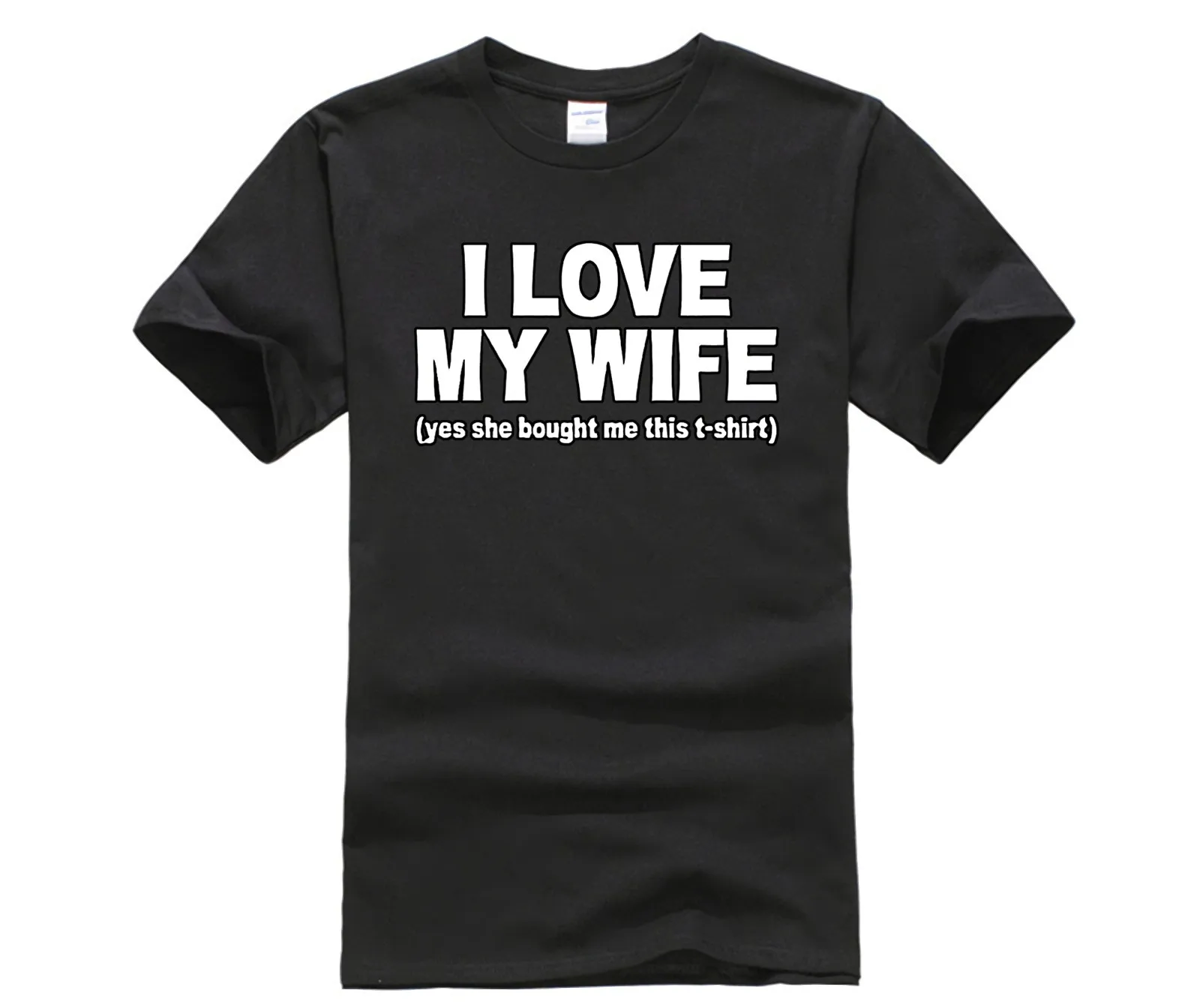 Спортивная Мужская футболка с надписью I LOVE MY WIFE забавная принтом подарок для