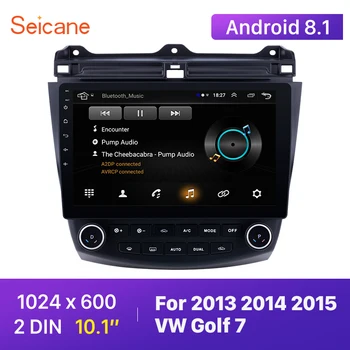 

Seicane 10.1" 1024*600 4-core 2DIN Android 8.1 Car Unit Radio GPS Navi Player For 2003-2006 2007 Honda Accord 7 Vehicle Stereo