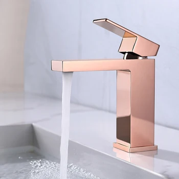 

rose gold basin tap Brass brass faucet Bathroom Sink Lavatory Basin Faucet gold mixer tap BF001