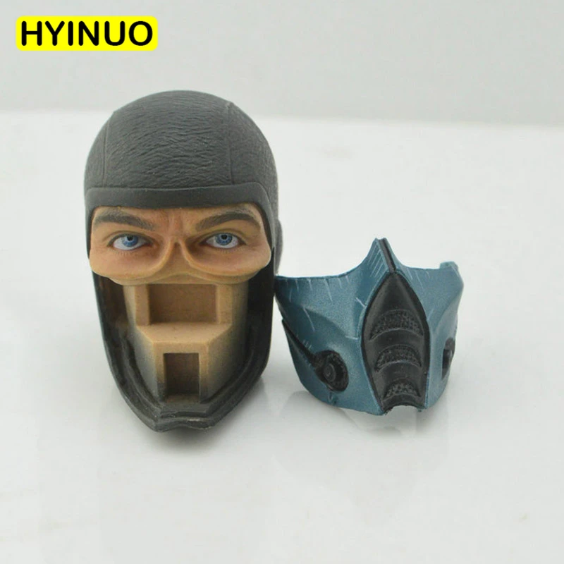 

Маска ниндзя со съемной линией в масштабе 1/6, издание «Взгляд смерти», голова ниндзя, лепка, головной убор для экшн-фигурок 12 дюймов, игрушки для кукол