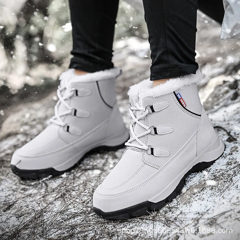 Женские нескользящие водонепроницаемые сапоги теплые зимние для родителей и