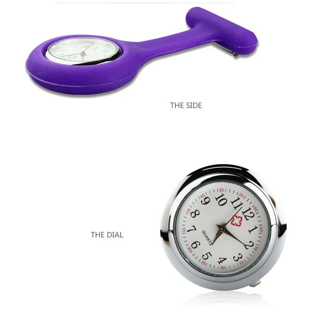 Горячая карманные часы Силикон Медсестра часы Брошь Туника Fob часы с бесплатной батареей доктор медицинский reloj de bolsillo QG