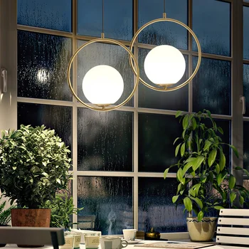 

Nordic bedroom bedside chandelier modern minimalist ball clothing tea shop restaurant lamp creative personality lamps