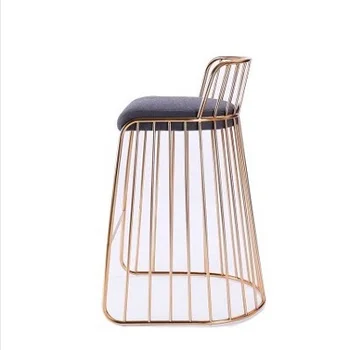 

H1 Nordic Modern Minimalist Golden Wrought Iron Dining Chair Cafe Chair Leisure Creative Chair Golden Metal Chair Cheap