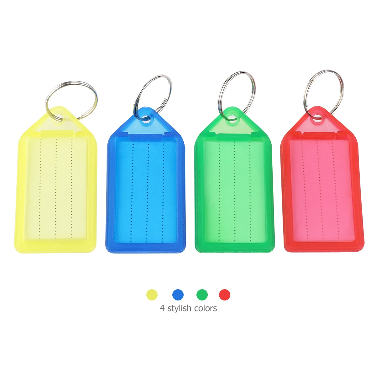 60 шт многоцветные брелоки для багажа идентификационные бирки этикетки с кольцами для ключей скользящая карта для ключей номер гостиницы брелок(случайный цвет