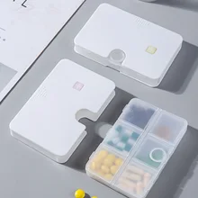 Портативная маленькая коробка для хранения таблеток, большая емкость, герметичная коробка, 6 ячеек, переносная коробка для хранения для бизнеса и путешествий, принадлежности для лекарств
