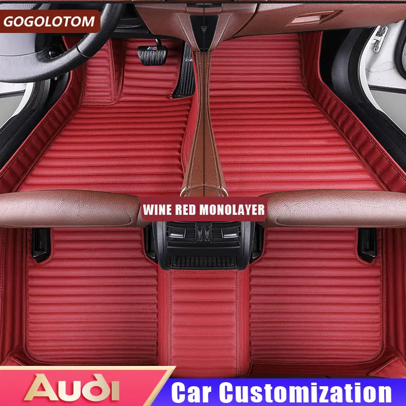 Пользовательские автомобильные коврики для Audi A3 Sportback A5 Tt Mk1 A1 A2 A4 A6 A7 A8 Q3 Q5 Q7 S4 S5 S8 RS