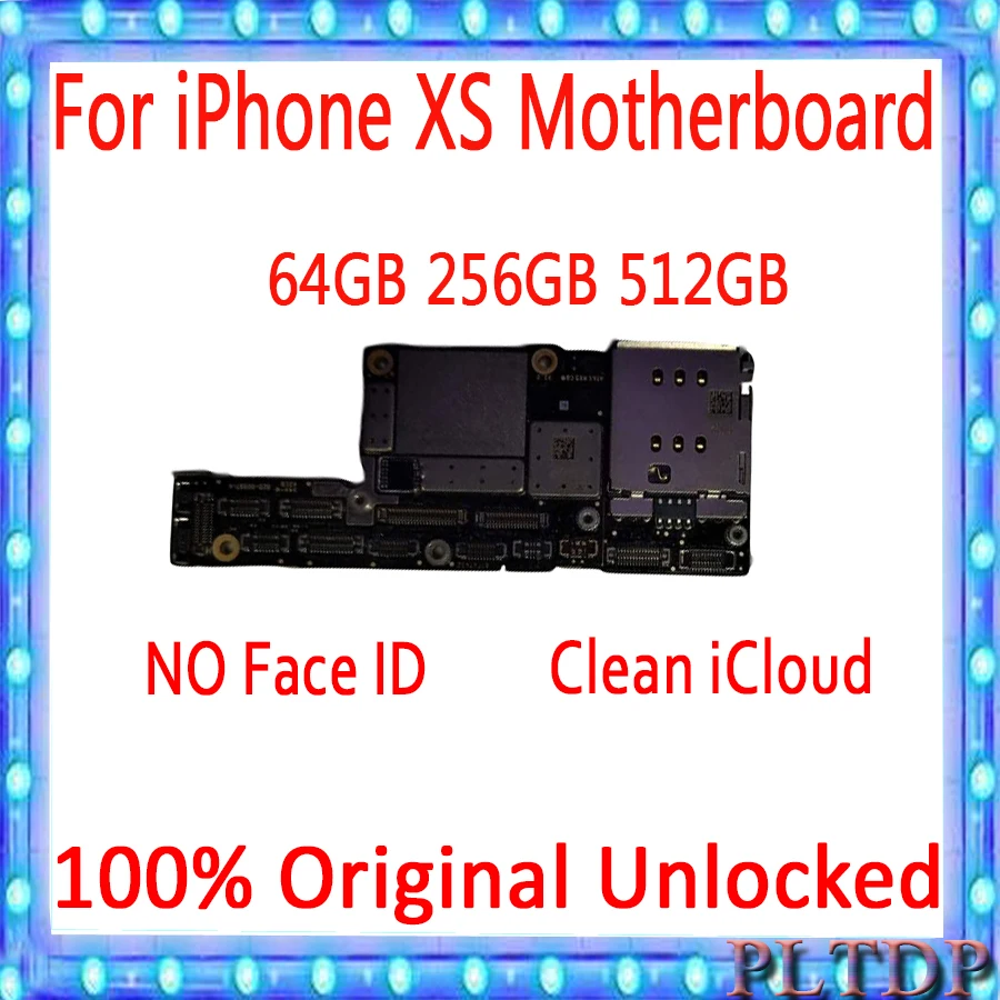 

Original Motherboard For iPhone XS iCloud Unlocked Mainboard with Face ID /NO Face ID with Full Chips iOS System Logic Board 64G