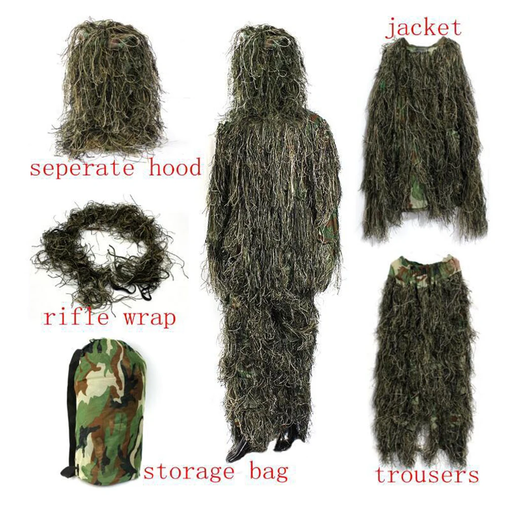 Детский Камуфляжный костюм PUBG Ghillie одежда для охоты тактическая Униформа плащ
