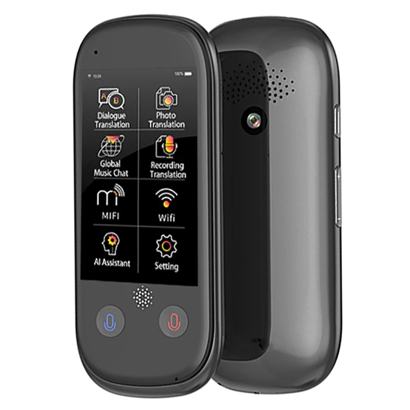 K1 Pro Photo Translation AI Smart Voice 75 Languages Real-Time Face-To-Face WIFI 2.4inch TFT 12MP Multi-Function Translator(Gray K1 Pro Photo Translation AI Smart Voice 75 Languages Real-Time Face-To-Face WIFI 2.4inch TFT 12MP Multi-Function Translator(Gray