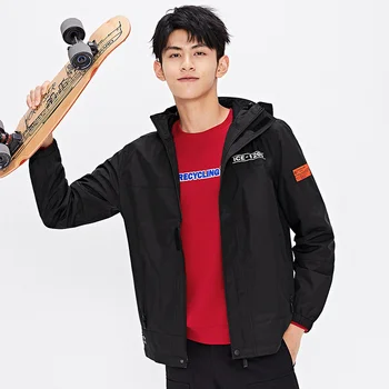 

SEMIR Men Denim Jacket 2020 Autumn New Men Stand Collar Jean Jackets Letter Printed Male Casual Street Loose Denim Outerwear