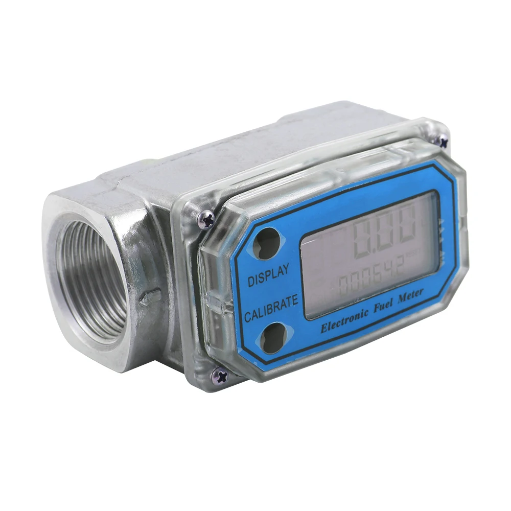 Goede Lcd Digitale Flowmeter Turbine Flowmeter Diesel Fuel Flow Meter Voor Meten Benzine Diesel Kerosine