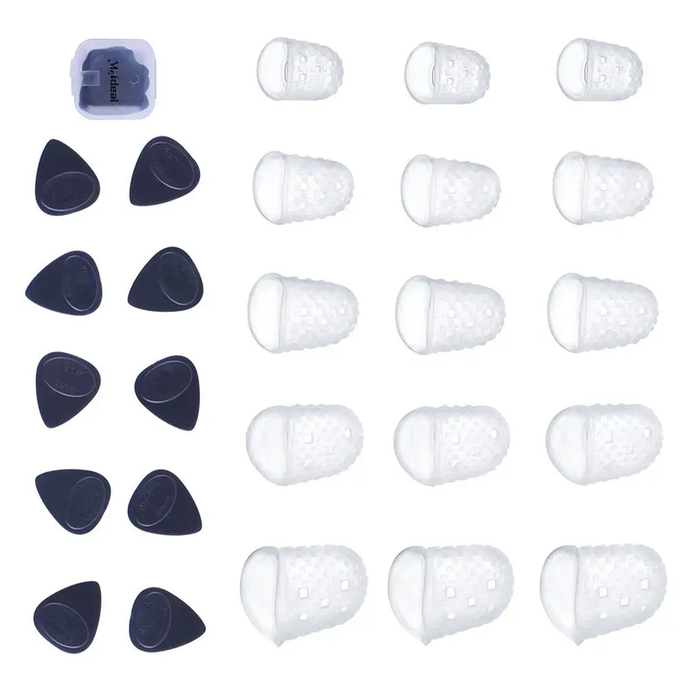 Гитарные аксессуары, набор силиконовых протекторов для пальцев, гитарные аксессуары для пальцев, пальцевая стойка, полноразмерная гитара, палочка для пальцев