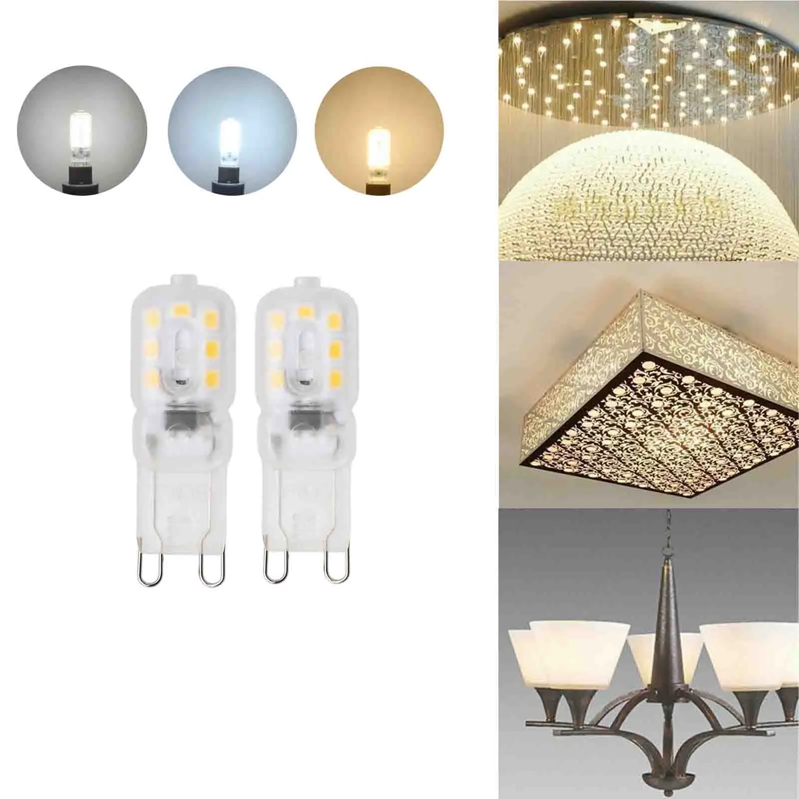 

G9 Mini PC Shell 2835 14 LEDs Silicone Lamp, Spotlight Chandelier, Low Power Consumption, Replace 30W Halogen Lamps 110V 220V