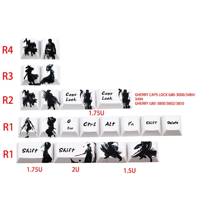 Knight Errant Keycap Tinta Keycaps 5-superfícies Corante Sub Teclado Mecânico P9ye - Imagem 2