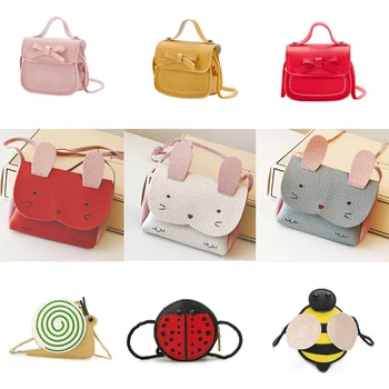 

Plush Backpacks Children Small Messenger Bag PU Mini Cute Girl Kids Shoulder Handbag Crossbody Purse Money baby rabbit Bags 2019