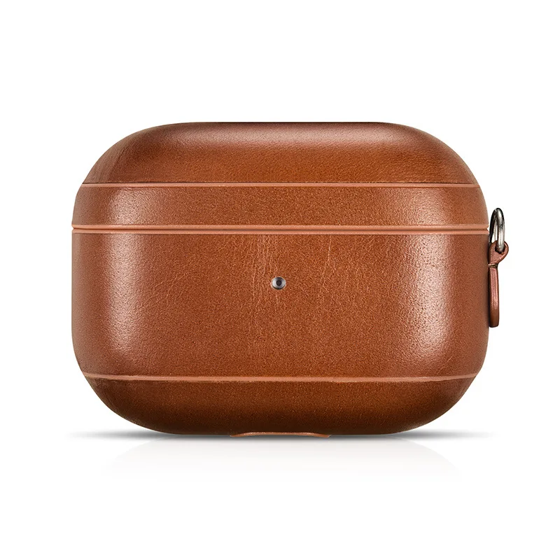 Applicable to Headphones Generation 3 Protective Case Genuine Leather Strap AirPods Pro Protective Case for Apple