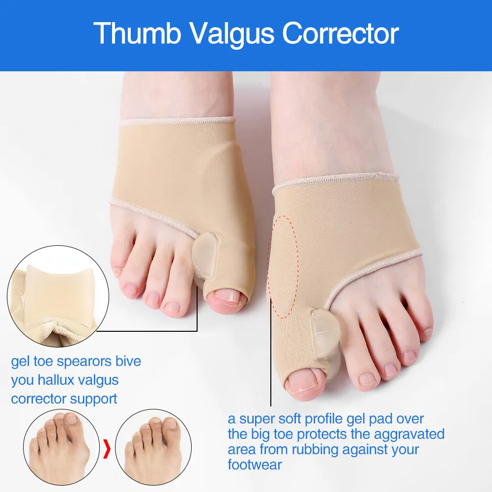 8PCS/SET Hallux Valgus Corrector Alignment Toe Separator Pain Relief Foot CareBR 