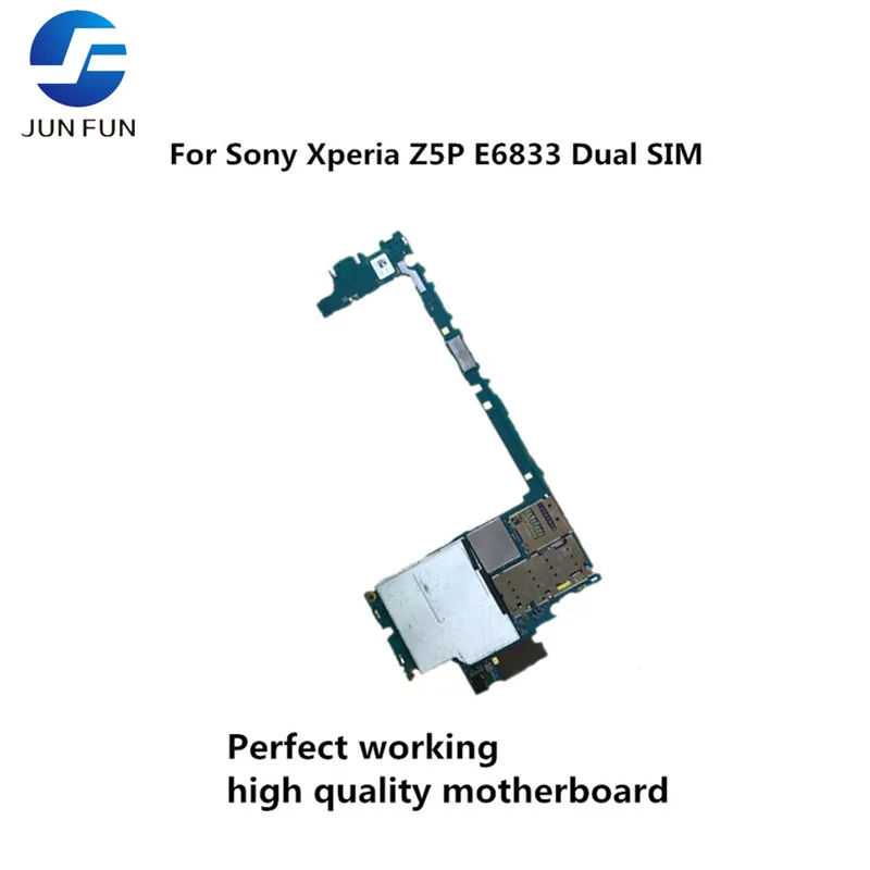 JUN FUN Full Work Original Unlock Motherboard For Sony Xperia Z5P E6833 Dual SIM