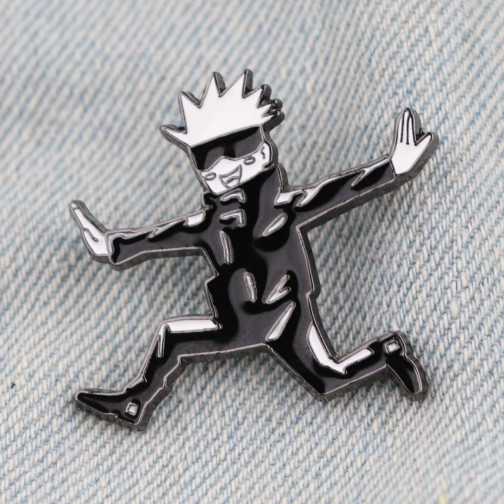 Jujutsu Kaisen Pins, Anime Character Cosplay Lapel Pins, Enamel Brooch Pins, Metal Badges, Gifts for Fans, Adult Unisex, Size: One size, Grey