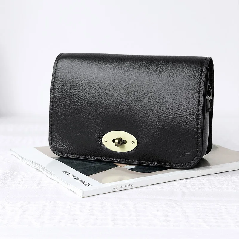 

Bag 2020 Summer Head Layer Cowhide Small Fang Genuine Leather Slung Single Shoulder Package Leisure Woman