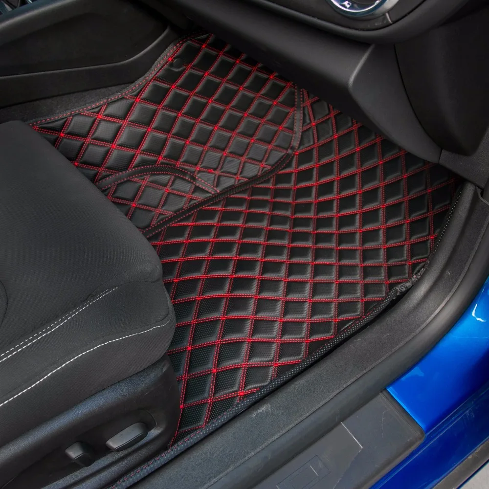 Leather Car Floor Mats Carpets Foot Mat Pads for Chevrolet Camaro Up Car Interior Decoration Car Accessories Styling