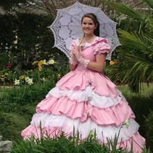 Винтажное бальное платье 19-ой войны Southen Belle Quinceanera, бальное платье, розовое платье Azalea Trail, платье для девочек, милые вечерние платья для выпускного вечера 16