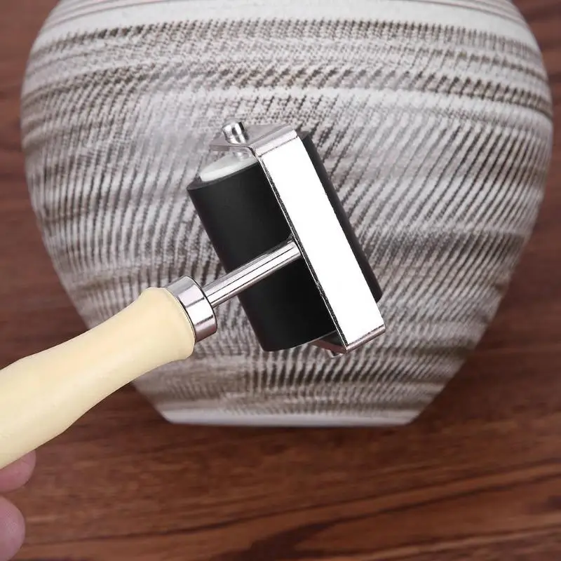 5 см резиновый ролик для глины антипригарный ролик штифт штамповка Brayer глина для художественных работ инструменты гончарная Скалка Инструмент моделирования для ремесла