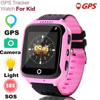 

Anti Lost Child GPS Tracker SOS Smart Monitoring Positioning Phone Watch Photograph Kids GPS Baby Watch Compatible IOS & Android