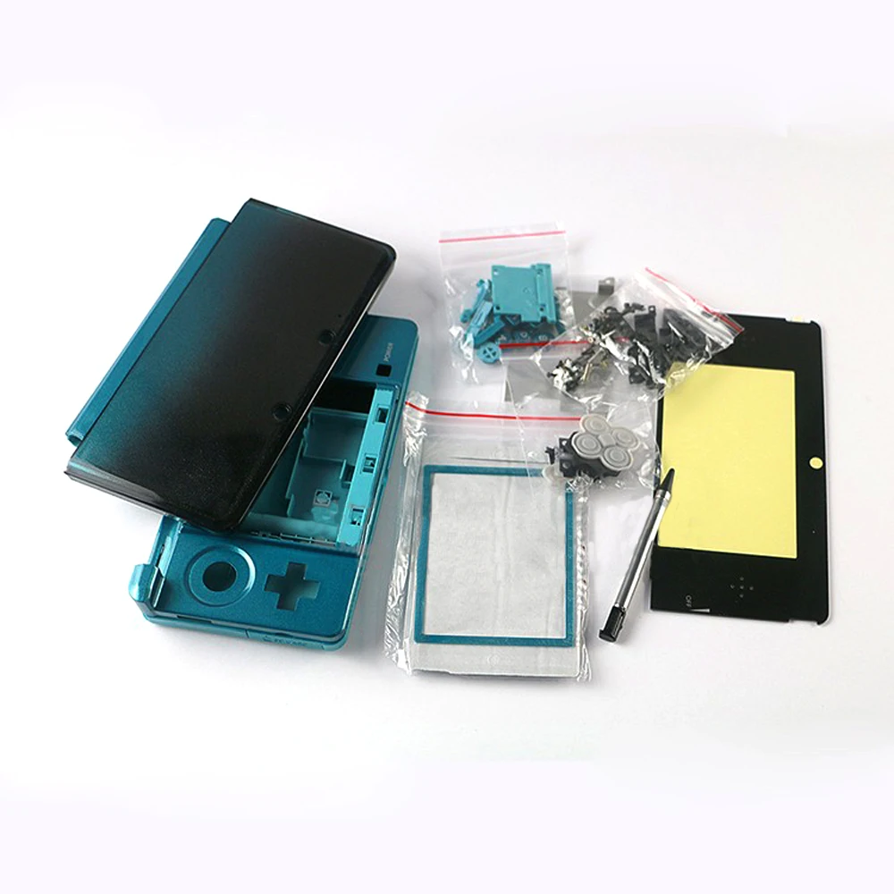 Habitação Completa Case Capa com Botões Tela Lente Adesivo Nintendo Antigo 3ds Game Console Cores - Image 2