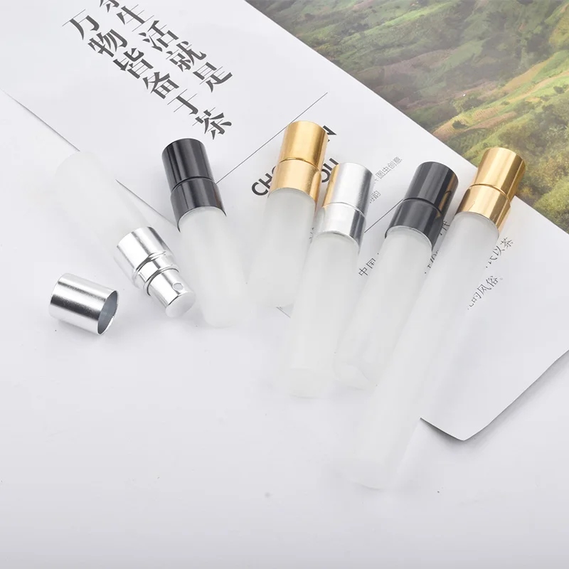 20pcs 2ml 3ml 5ml 10ml Refillable Perfume Spray Bottles Froste Glass Metal Atomizer Portable Travel Cosmetic Container Bottles portable convenient student office car desktop water cup household atomizer mini humidifiers air mist maker usb flower packet