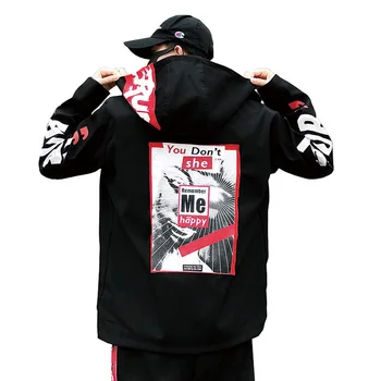 

New Autumn Western Street Stylish Fashion Printed Men's Hooded Jackets Hip Hop Casual Zipper Full Sleeve Coats Streetwear