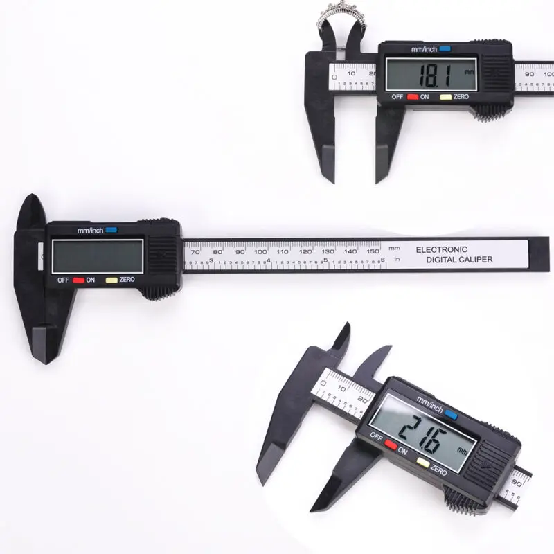 

Universal 150mm 6-inch ABS Plastic LCD Screen Display Digital Electronic Gauge Vernier Caliper Micrometer Accessories