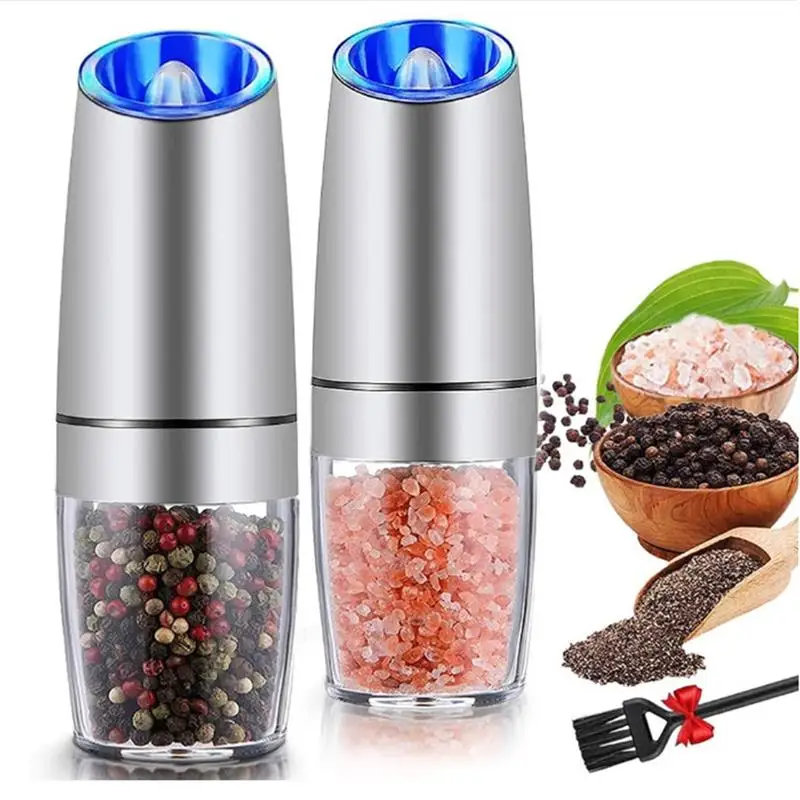 Automatic Salt Pepper Grinder Stainless Steel Gravity Adjustable