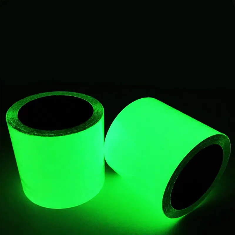 Cinta autoadhesiva luminosa para decoración del hogar, cinta autoadhesiva de visión nocturna que brilla en la oscuridad, seguridad, advertencia, para escenario