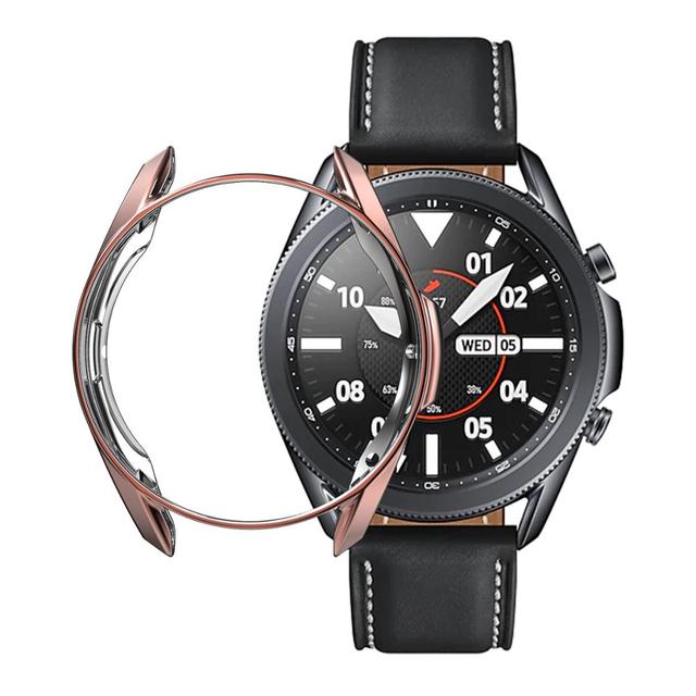 For Samsung Galaxy watch 3 45mm 41mm samrtwatch Soft Plated TPU bumper 41 45 mm smart watch Protector Cover Accessories