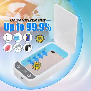 

UV Light Phone Sterilizer Box Phones Cleaner Personal Sanitizer Disinfection Cabinet Deodorizer Mask Key Disinfector