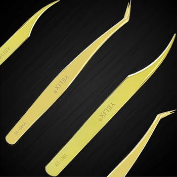 

Yelix Eyelashes Tweezers Professional For Lash Extensions Accessories Colorful Stainless Steel Anti-static Eyelash Tweezer Tools