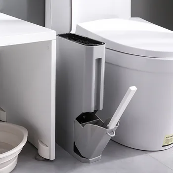 

Crack Trash Bin Toilet Cleaning Brush Trash Can Storage Integrated Suit With Fashion Toilet Brush Bathroom Accessories Set