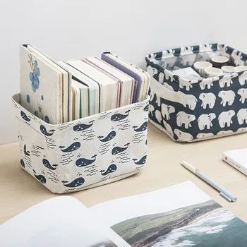 

Storage Box Home Organization and Storage Cloth Basket with Handle Desktop Clutter Storage Box Housewares Basket Nordic Storage