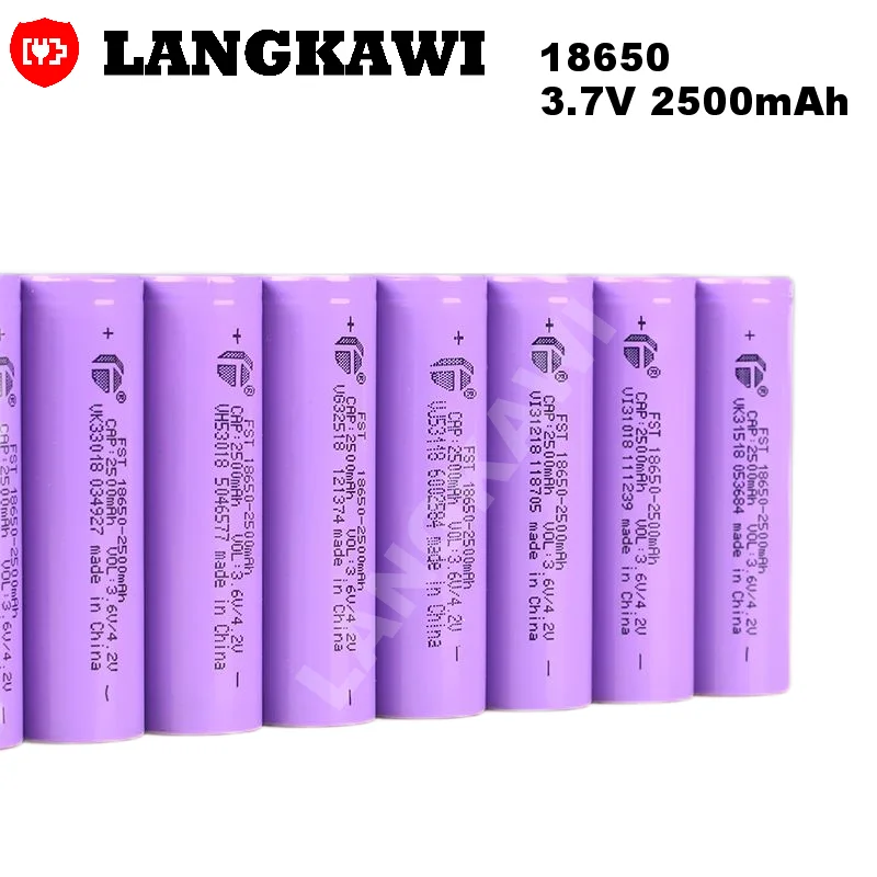 Bateria de Íon de Lítio Recarregável Bateria de 18650 v 2500mah para Lanterna Ferramentas Elétricas Brinquedo Scooter Elétrica - Image 2