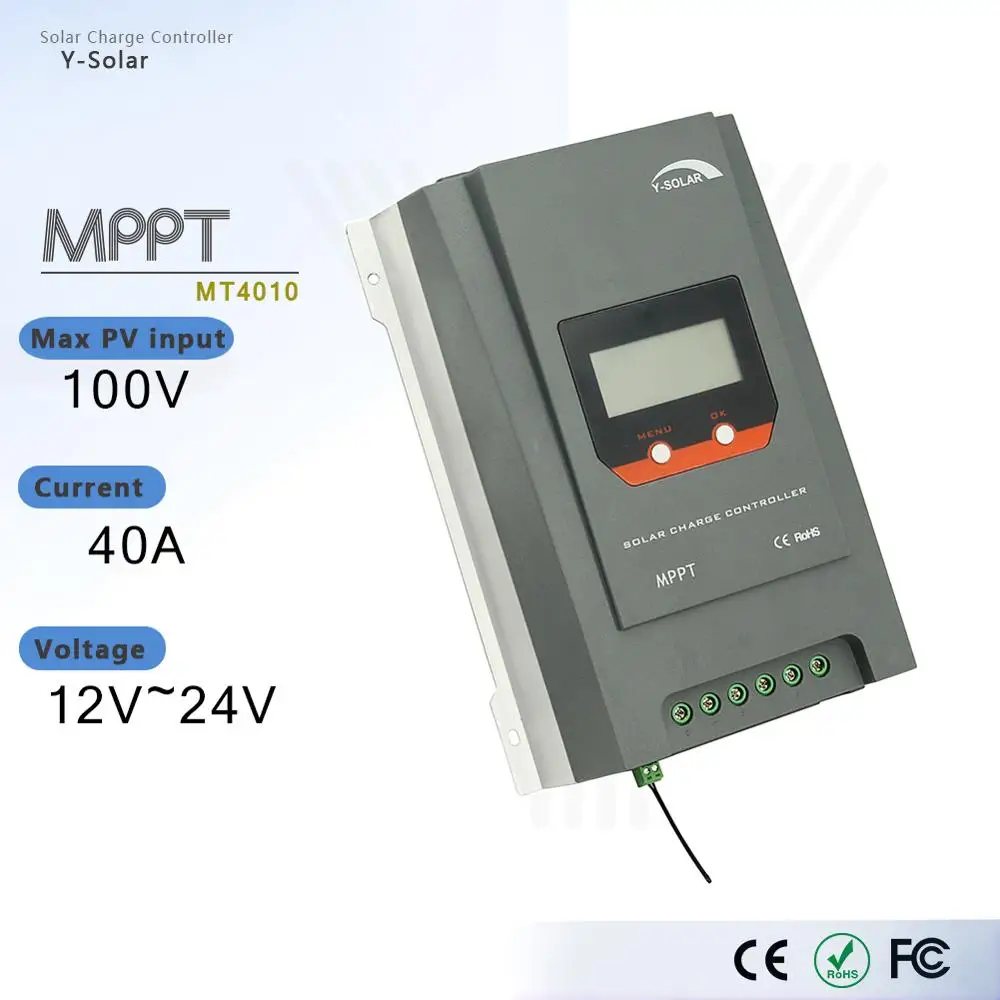 10000 MPPT 40A Контроллер заряда солнечной батареи 12 В/24 В автоматический регулятор