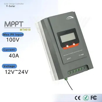 

Y-SOLAR MPPT 40A Solar Charge Controller 12V/24V Auto Solar Panel Battery Charge Regulator with LCD Display Four Charging MT4010