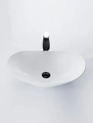 white(without tap) Скандинавские красные овальные керамические раковины для ванной комнаты над стойкой художественная Раковина Водопад Носик раковина ручная роспись чаша для шампуня - Цвет: white(without tap)