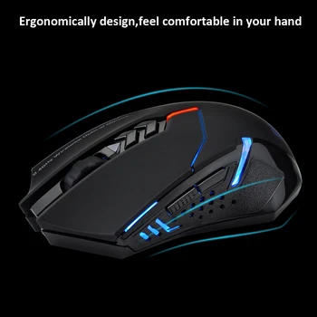 

ET X-08 7 buttons 2000DPI Adjustable 2.4G Wireless Professional optical Gaming Mouse Mice for computer laptop PC